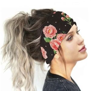Floral Headband Face Mask